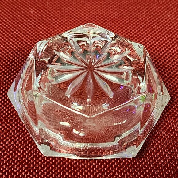 Vintage Set of 5 Open Salt Glass Cellar Clear Czechoslovakia - Picture 7 of 10